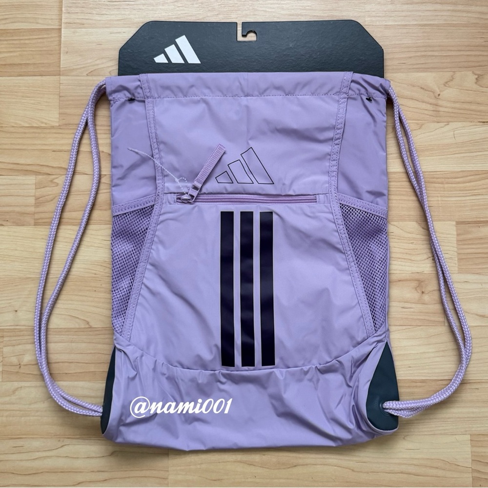 Adidas 3 Stripe Drawstring Backpack Sackpack
